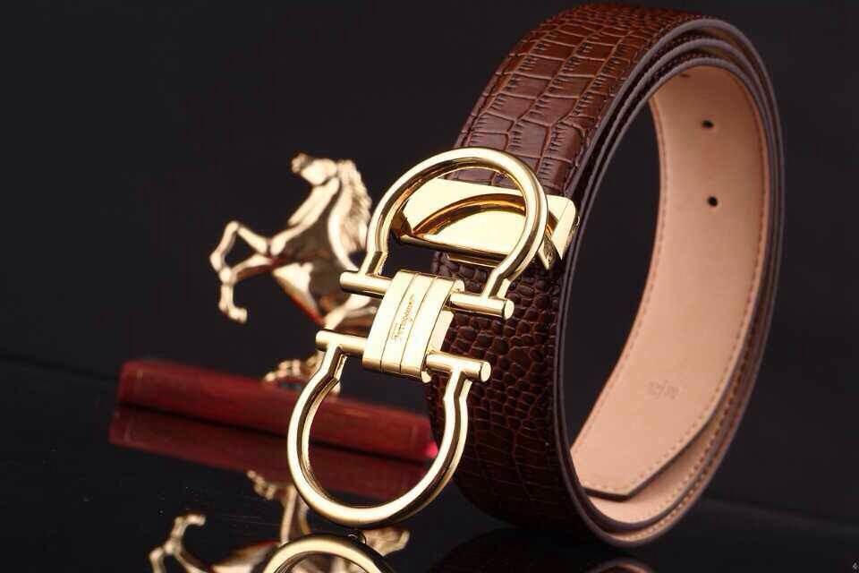 Ferragamo Gentle Monster leather belt with double gancini buckle GM062